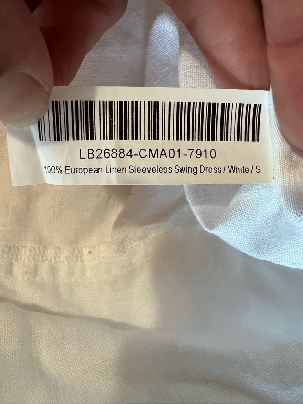 Quince 100% European Linen Sleeveless Swing Dress Pintuck White size Small - Picture 11 of 14